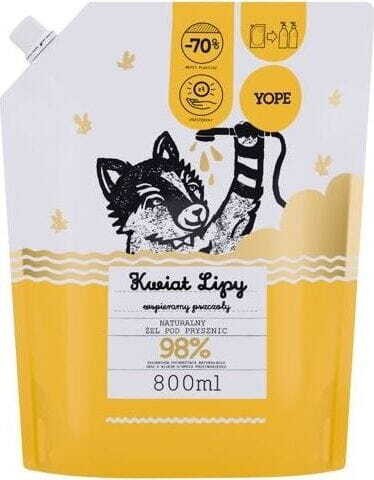 Natural Shower Gel Linden Flower Refill 800ml Yope