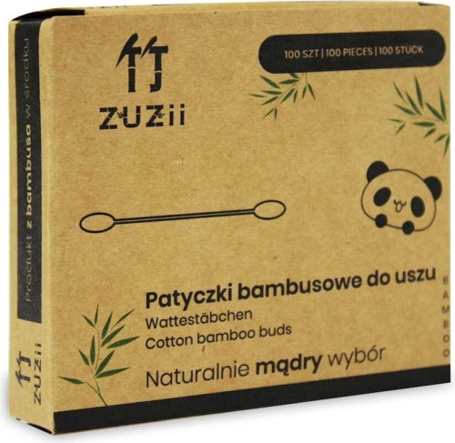 BAMBOE HYGINE STOKJES MET KATOEN 100 stuks - ZUZII