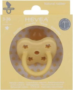 YELLOW ORTHODONTIC RUBBER PACIFIER 3 - 36 months - HEVEA