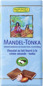 Melkchocolade Met Amandelen, Tonkabonen en Romige Vulling Bio 100 g - Rapunzel