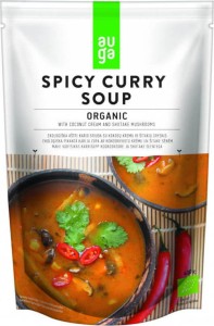 Spicy curry soup with coconut cream and shiitake mushrooms BIO 400 g Auga
