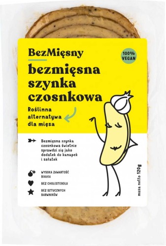 Vegan garlic ham 120 g Bezmięsny Mięsny