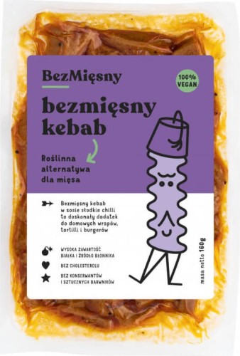 Vegan kebab 160 g Bezmięsny Mięsny