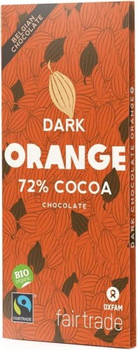 DARK CHOCOLATE WITH PIECES OF ORANGE FAIR TRADE BIO 100 g - OXFAM