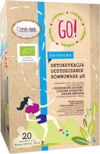 TEA GO! DETOX - CLEANSING - BALANCE pH BIO 20 x 2,5 g - MIR-LEK