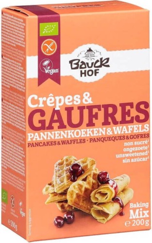 Mix voor het maken van wafels en pannenkoeken glutenvrij BIO 200 g - Bauck Hof
