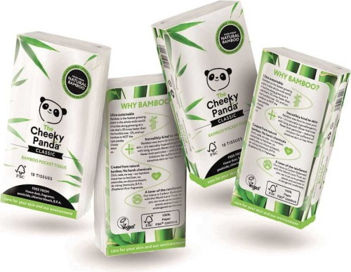 POCKET BAMBOO WIPES 8 x 10 PCS - CHEEKY PANDA