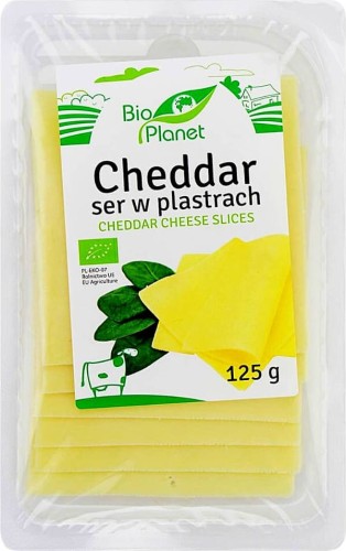 SER CHEDDAR PLASTRY 125 g - BIO PLANET