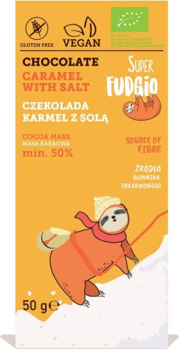 Chocoladekaramel met zout BIO 50 g Super Fuggio