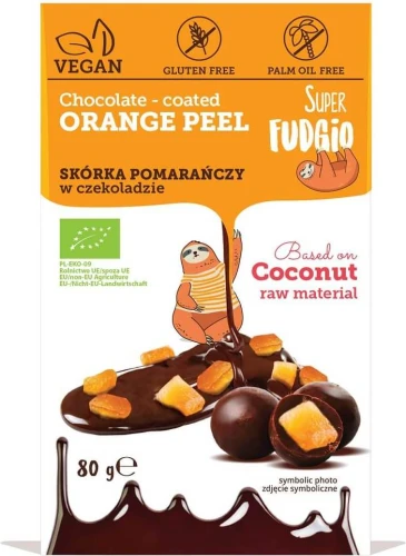 Sinaasappelschil in chocolade BIO 80 g Super Fuggio