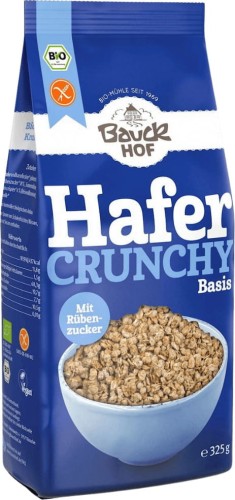 CRUNCHY OWSIANE BEZGLUTENOWE BIO 325 g - BAUCK HOF