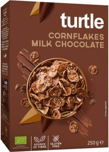 Cornflakes omhuld met melkchocolade glutenvrij Bio 250 g - Turtle