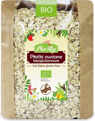 FLOCONS D'AVOINE, SANS GLUTEN, BIO 1 kg - BIO RAJ
