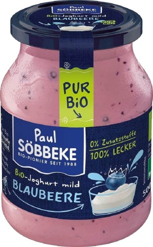 ROMIGE BESSENYOGHURT (3,8% VET IN MELK) BIO 500 g (POT) - SOBBEKE