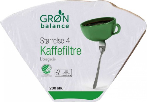 PAPIERFILTERS VOOR BRUINE KOFFIE, MAAT 4 (200 stuks) - GRON BALANCE