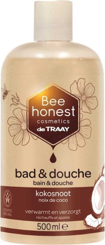 DOUCHE- EN BADGEL VERWARMEN KOKOSNOOT ECO 500 ml - BEE HONEST