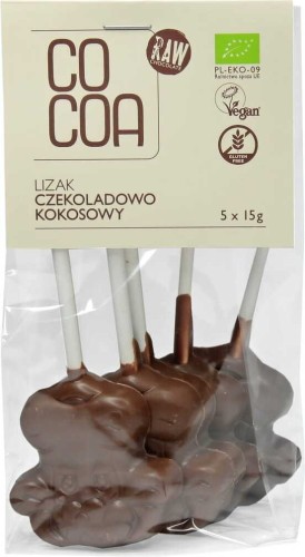 CHOCOLADE EN KOKOSNOOT GLUTENVRIJ LOLLS BIO (5 x 15 g) 75 g - CACAO