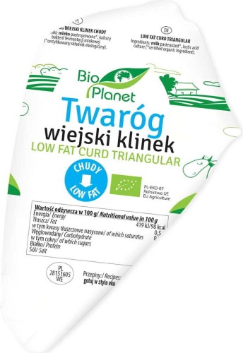 TWARÓG WIEJSKI KLINEK CHUDY BIO (około 0,30 kg) - BIO PLANET