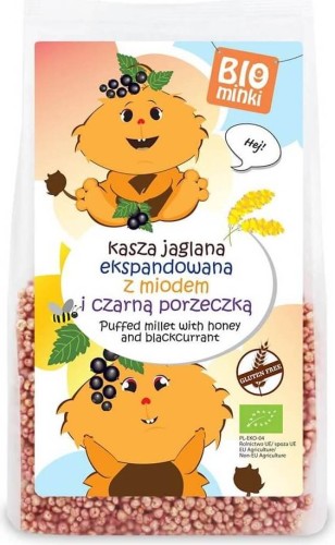 Geëxpandeerde Gierst Met Honing En Zwarte Bes Glutenvrij Bio 170 G - Biominki