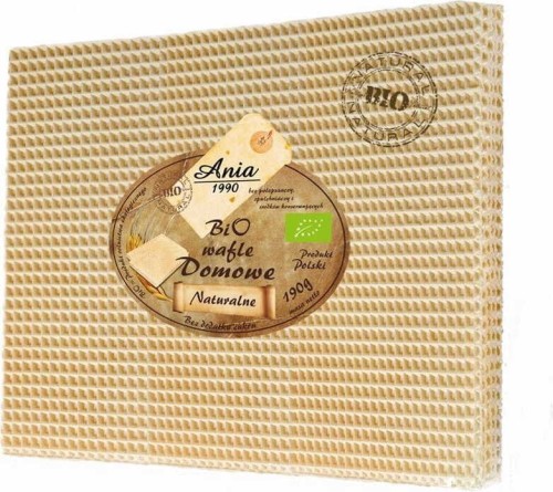 Wafle Domowe Naturalne Bez Dodatków Cukrów Bio 190 G  Bio Ania