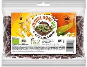 PUMPKIN SEEDS IN BITTER CHOCOLATE BIO GLUTEN-FREE 85 g - EKOFLORKA