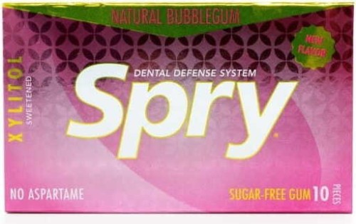 KAUWGOM MET XYLITOL MET BALLON SMAAK GLUTENVRIJ 10 STUKS (12 g) - SPRY