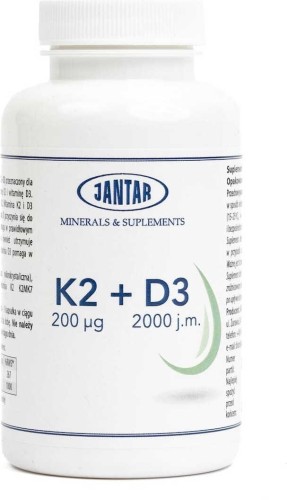 VITAMINE K2 + D3 90 CAPSULES - AMBER