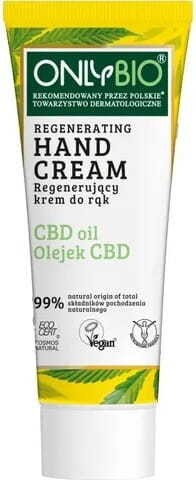 Handcrème regenererende CBD olie 75 ml Onlybio