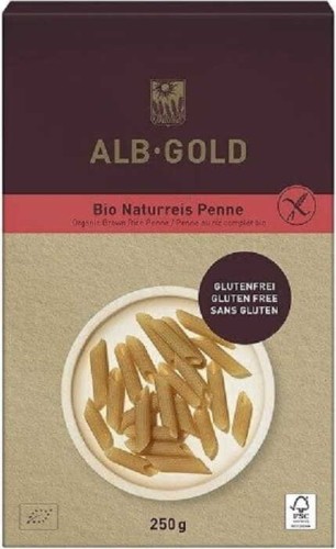 PASTA (RIJST EENMALIG) PENNE GLUTENVRIJ BIO 250 g - ALB GOUD