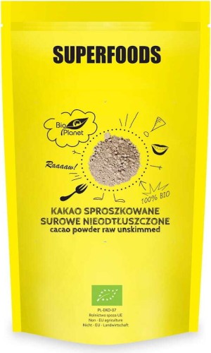 POUDRE DE CACAO, CRU, SANS GRAS BIO 500 g - BIO PLANET