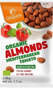 ROASTED ALMONDS WITH TOMATO AND HERB FLAVOR GLUTEN-FREE BIO 50 g - LANDGARTEN