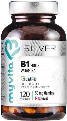 Vitamine B1 Thiamine 50 mg 120 gélules végétales 68 g MyVita Silver Pure