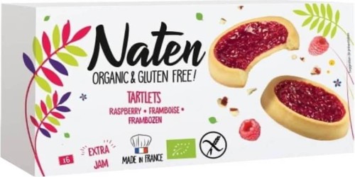 TAARTENTAARTALLETS MET FRAMBOZENJAM GLUTENVRIJ BIO 130 g - NATEN