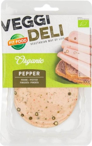 Vegetarian alternative of cold cut with pepper slices BIO 100 g Veggi Deli