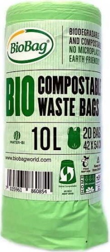 ZAKKEN VOOR BIO EN GEMENGD AFVAL 10 L 20 st - BIOBAG