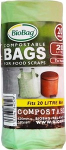 ZAKKEN VOOR BIO EN GEMENGD AFVAL 20 L 20 st (COMPOSTEERBAAR EN BIOLOGISCH AFBREEKBAAR) - BIOBAG