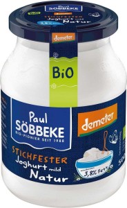 NATUURLIJKE YOGHURT (3,8% VET IN MELK) BIO 500 g (POT) - SOBBEKE