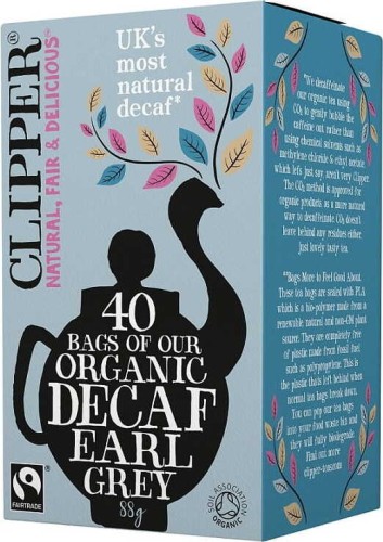 EARL GREY DECAFFEINE FAIR TRADE BIO THEE 88 g (40 x 2,2 g) - CLIPPER