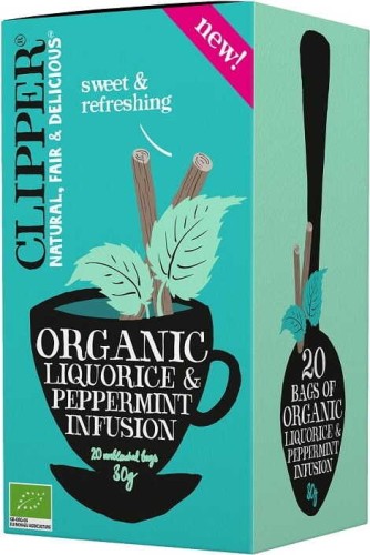 TÉ CON REGALIZ Y MENTA PIMIENTA BIO 30 g (20 x 1,5 g) - CLIPPER