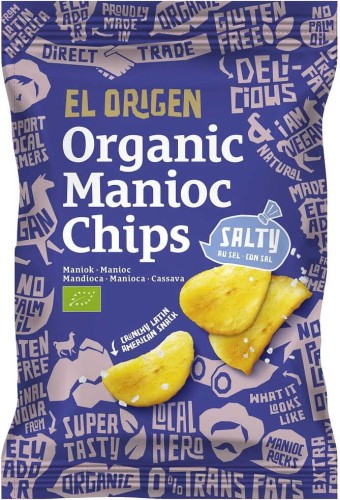 CHIPSY Z MANIOKU SOLONE BEZGLUTENOWE BIO 60 g - EL ORIGEN