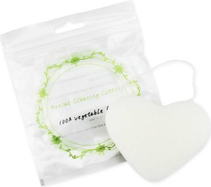 KONJAC SPONGE FOR FACIAL CLEANSING WHITE HEART - BETTER THAN FOODS