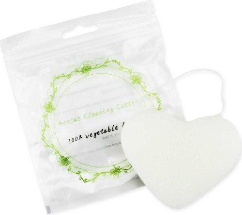 KONJAC SPONGE FOR FACIAL CLEANSING WHITE HEART - BETTER THAN FOODS