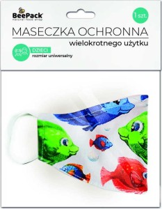 Maseczka dziecięca, profilowana rybki Beepack