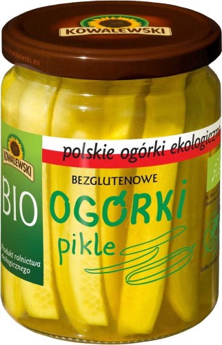 PEELED CUCUMBERS, SLICED SLICED, GLUTEN-FREE BIO 540 ml (270 g) - KOWALEWSKI
