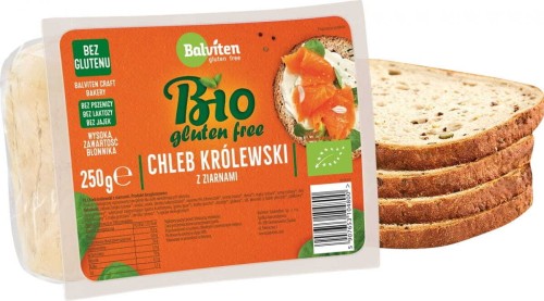 CHLEB KRÓLEWSKI Z ZIARNAMI BEZGLUTENOWY BIO 250 g - BALVITEN