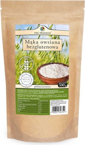 HARINA DE AVENA SIN GLUTEN BIO 500 g - PIĘĆ PRZEMIAN