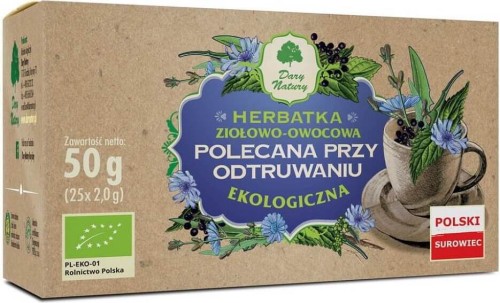 HERBATKA POLECANA PRZY ODTRUWANIU BIO (25 x 2 g) - DARY NATURY