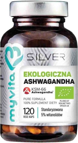 Ashwagandha KSM-66 Ginseng Indien BIO BIO 200 mg 120 gélules MyVita Silver