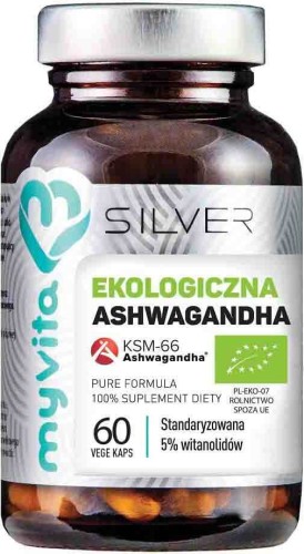 Ashwagandha KSM-66 Ginseng Indien BIO BIO 200 mg 60 gélules MyVita Silver