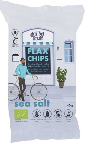 LINEN CHIPS WITH SEA SALT BAKED GLUTEN-FREE BIO 45 g - GOOD STUFF